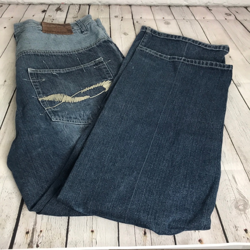 Davoucci mens straight cut jeans